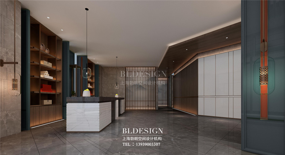 新鄉(xiāng)五星級酒店設(shè)計-桃李春風(fēng)大酒店大堂接待臺設(shè)計方案