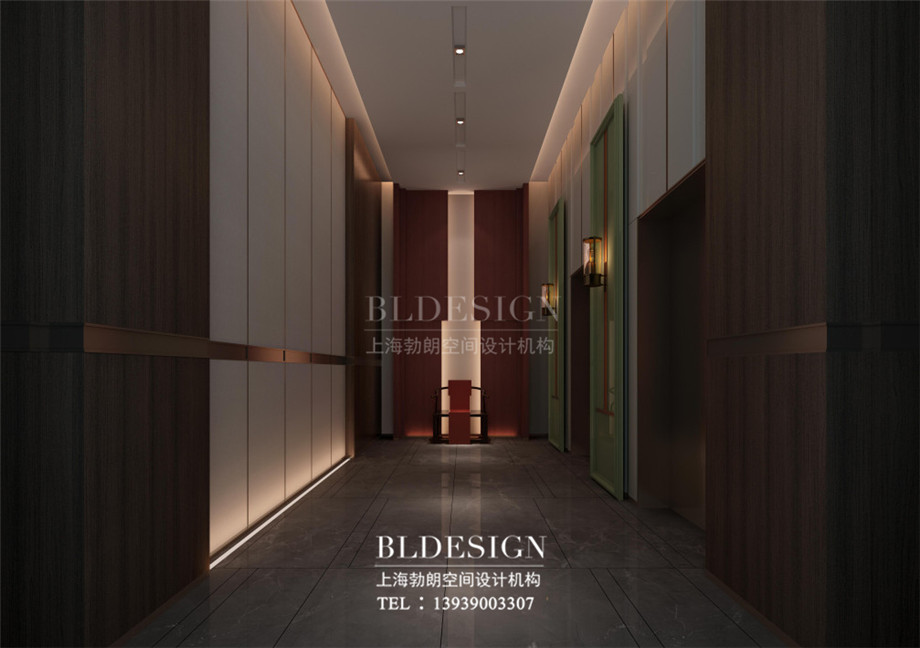 新鄉(xiāng)五星級酒店設(shè)計-桃李春風(fēng)大酒店電梯廳設(shè)計案例
