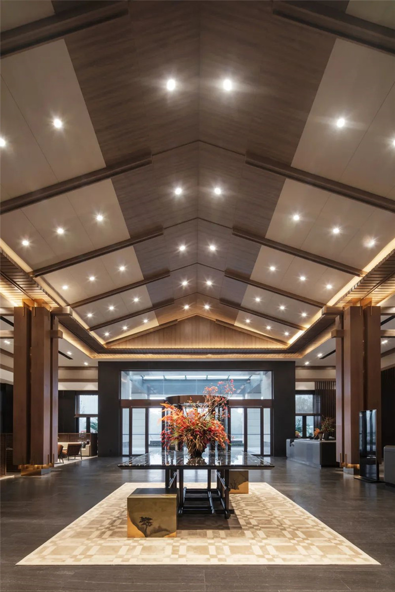 大堂設(shè)計(jì)-濰坊桂水逸扉新中式五星級酒店設(shè)計(jì)案例