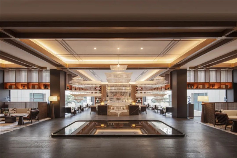 酒店大廳設(shè)計(jì)-濰坊桂水逸扉新中式五星級酒店設(shè)計(jì)案例