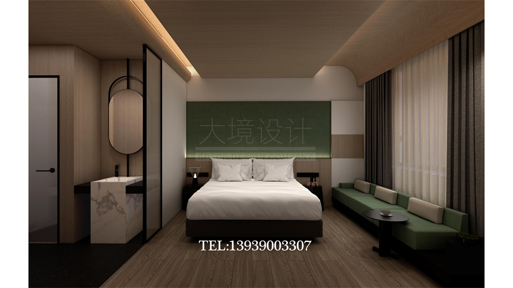 太原華明灣洗浴酒店翻新改造設(shè)計案例-休息客房設(shè)計